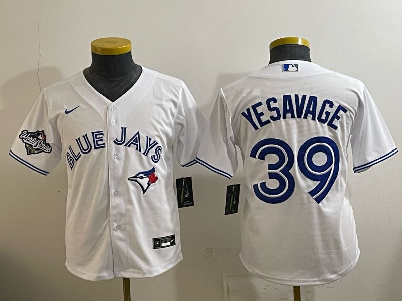 Youth 2025 Toronto Blue Jays #39 Yesavage white Game Nike MLB Jersey style 002->youth mlb jersey->Youth Jersey
